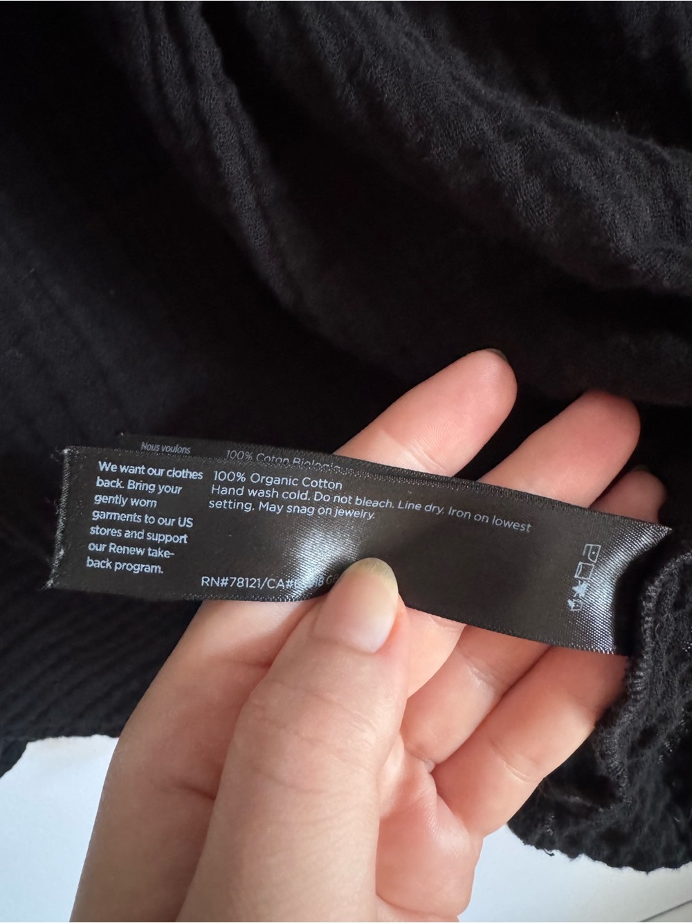 Eileen Fisher Organic Cotton Lofty Gauze Notch Collar Top M $138 - Picture 5 of 6